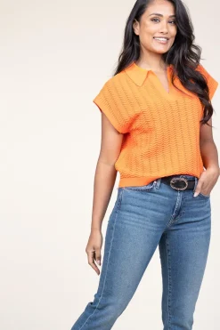 Cheap Suncoo Ajour Top Perikel | Orange... | | Little Soho