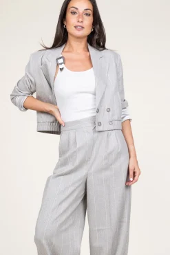 New Copenhagen Muse Baby Rib Top With Belt Detail Siv | White... | | Little Soho