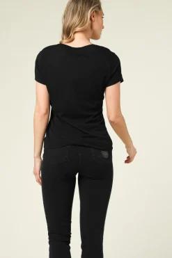 Fashion American Vintage Basic T-Shirt With Round Neck Jacksonville | Black... | | Little Soho