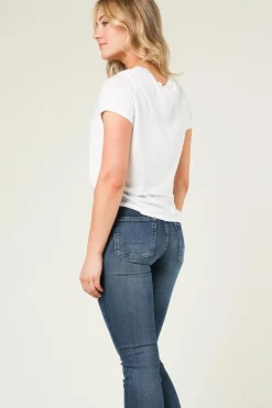 Fashion American Vintage Basic T-Shirt With Round Neck Jacksonville | White... | | Little Soho