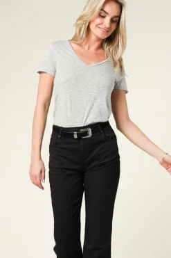 Fashion American Vintage Basic V-Neck T-Shirt Jacksonville | Grey... | | Little Soho