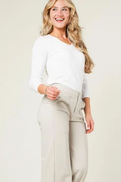 Store American Vintage Basic V-Neck T-Shirt Sonoma Longsleeve | White... | | Little Soho