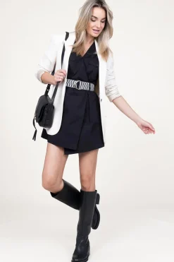 New Kocca Belted Poplin Dress Relmarr | Black... | | Little Soho