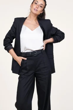 Cheap Dante 6 Blazer In Linen Blend Sera | Black... | | Little Soho