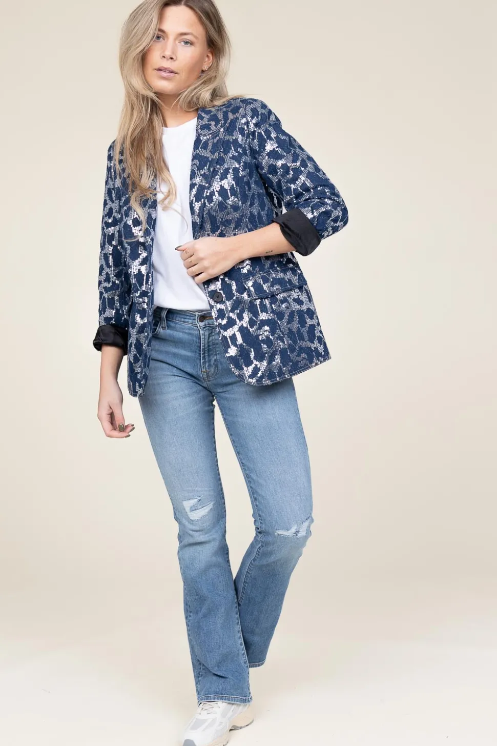 Sale Co'Couture Blazer With Sequins Segal | Blue... | | Little Soho