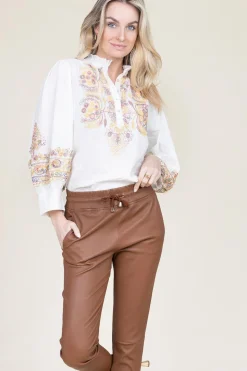 Flash Sale Antik Batik Blouse With Colored Embroidery Neil | White... | | Little Soho