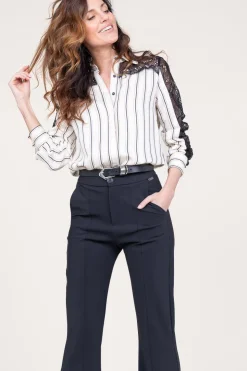 Store Kocca Blouse With Lace Sleeves Roxana | White... | | Little Soho