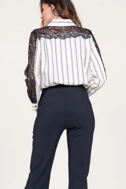 Store Kocca Blouse With Lace Sleeves Roxana | White... | | Little Soho