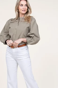 Cheap Aaiko Blouse With Openwork Details Paiva | Green... | | Little Soho