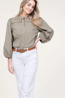 Cheap Aaiko Blouse With Openwork Details Paiva | Green... | | Little Soho