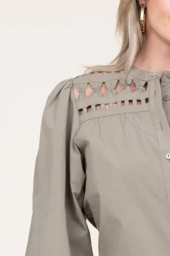 Cheap Aaiko Blouse With Openwork Details Paiva | Green... | | Little Soho