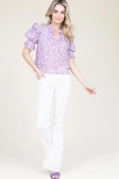 Best Berenice Blouse With Print Camalda | Pink... | | Little Soho