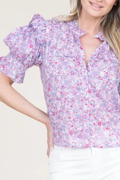 Best Berenice Blouse With Print Camalda | Pink... | | Little Soho