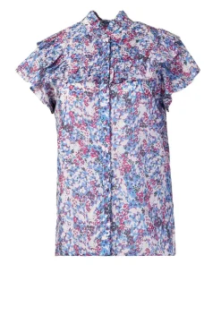 Hot Suncoo Blouse With Print Laura | Blue... | | Little Soho