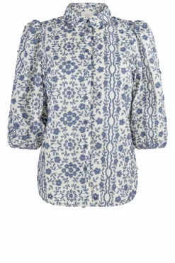 Cheap Aaiko Blouse With Print Lien | Blue... | | Little Soho
