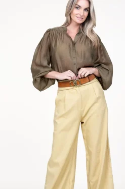 Shop Aaiko Blouse Zoya | Green... | | Little Soho