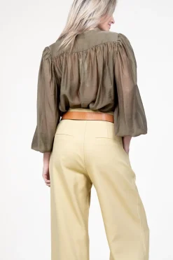 Shop Aaiko Blouse Zoya | Green... | | Little Soho