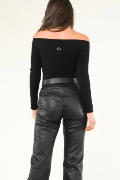 Cheap Twinset Body With Boat Neck Imke | Black... | | Little Soho