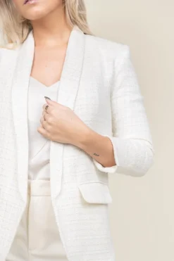 Clearance Est'Seven Boucle Blazer With Lurex Araz Coco | Natural... | | Little Soho