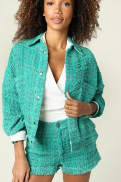 New IRO Boucle Jacket Ezro | Green... | | Little Soho