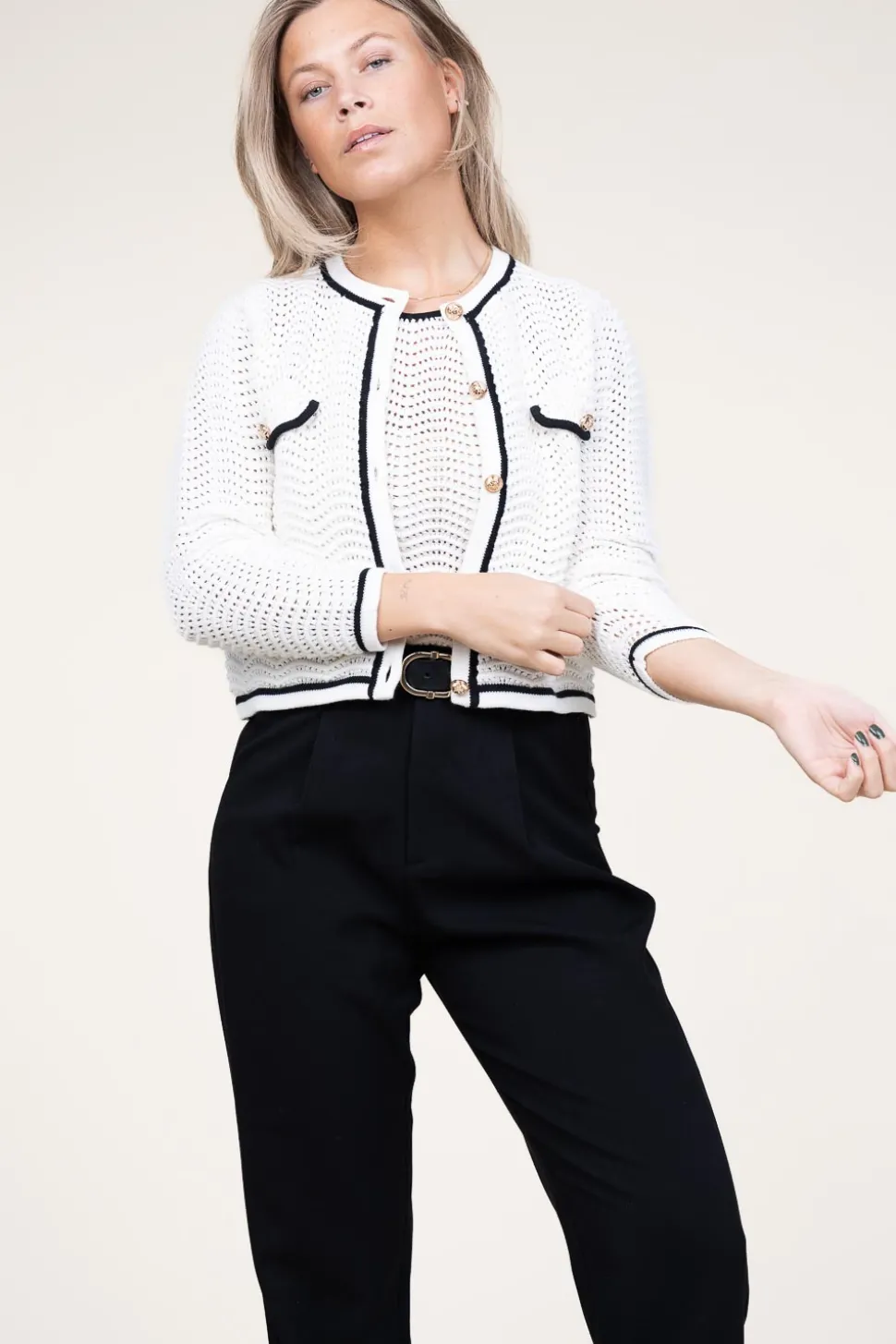 Hot Suncoo Boucle Openwork Cardigan Giany | Natural... | | Little Soho