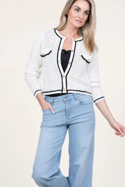 Hot Suncoo Boucle Openwork Cardigan Giany | Natural... | | Little Soho
