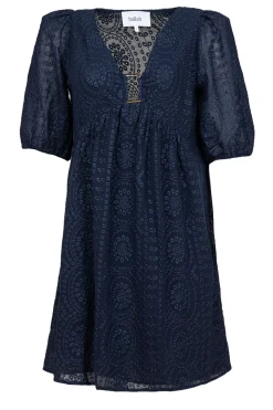 Fashion ba&sh Broidery Dress With Deep V-Neck Brancia | Blue... | | Little Soho