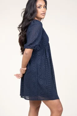 Fashion ba&sh Broidery Dress With Deep V-Neck Brancia | Blue... | | Little Soho