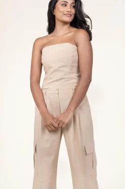 New Herskind Bustier Top With Zipper Cosima | Beige... | | Little Soho