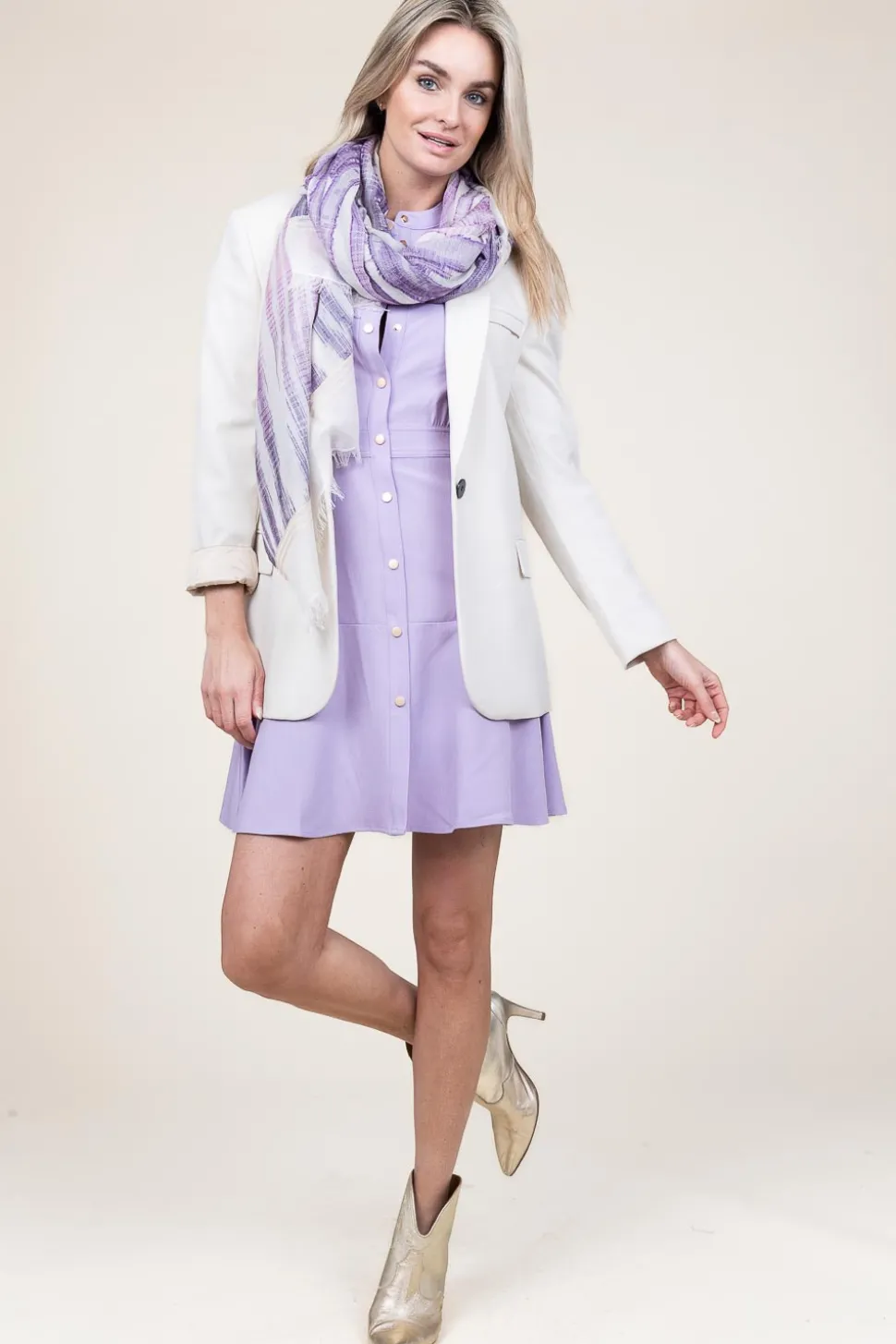Sale Suncoo Button-Down Dress Coline | Purple... | | Little Soho
