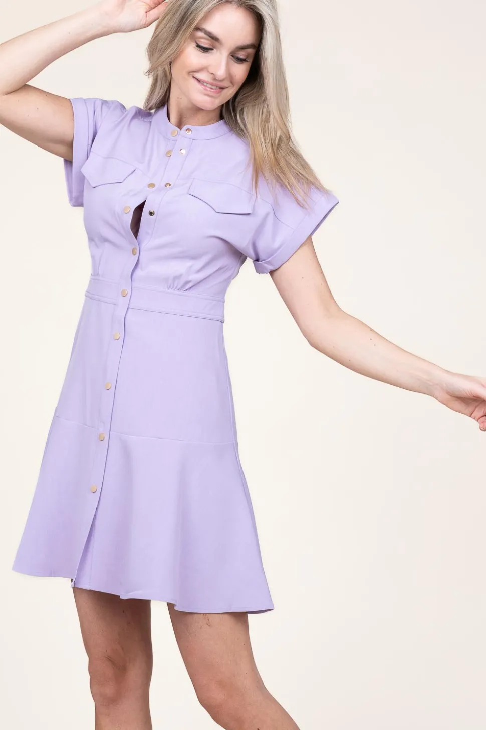 Sale Suncoo Button-Down Dress Coline | Purple... | | Little Soho