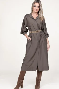 New Second Female Button-Through Dress Mazar | Green... | | Little Soho