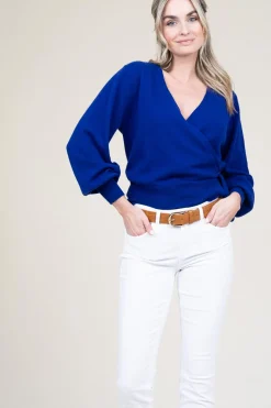 Flash Sale Absolut Cashmere Cashmere Wrap Sweater Belinda | Blue... | | Little Soho