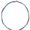 Hot Mimi et Toi Coloured Beaded Necklace Fleur | Green/Purple... | | Little Soho