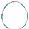 Fashion Mimi et Toi Coloured Beaded Necklace Fleur | Lilac/Turquoise... | | Little Soho