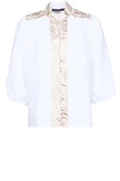 Discount Greek Archaic Kori Cotton Blouse With Embroidery Sofi | White... | | Little Soho