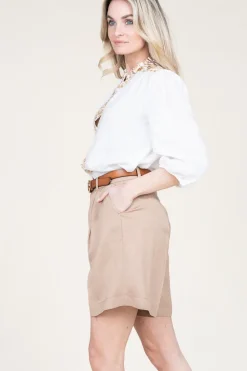 Discount Greek Archaic Kori Cotton Blouse With Embroidery Sofi | White... | | Little Soho