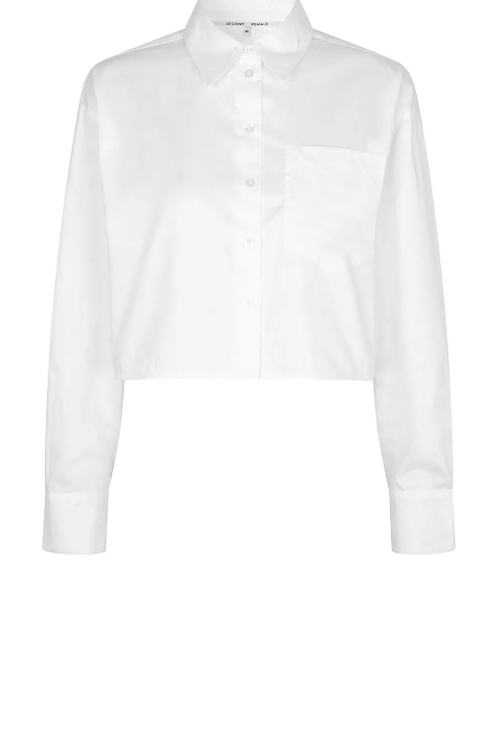 Store Second Female Cotton Cropped Blouse Charm | White... | | Little Soho