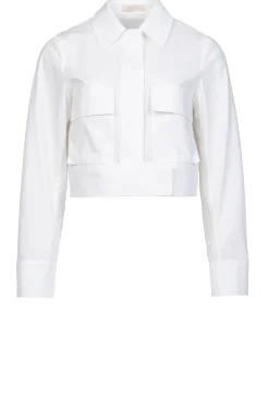 Shop Mes Demoiselles Cotton Cropped Jacket Pinell | White... | | Little Soho