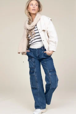 Best Co'Couture Cotton Denim Cargo Pants Vika | Blue... | | Little Soho