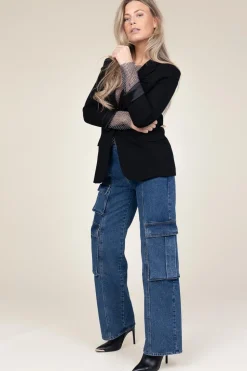 Best Co'Couture Cotton Denim Cargo Pants Vika | Blue... | | Little Soho