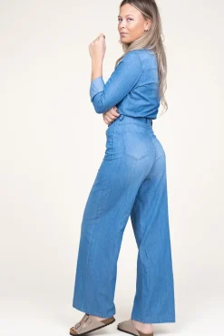 Shop Kocca Cotton Denim Jumpsuit Rodriguez | Blue... | | Little Soho