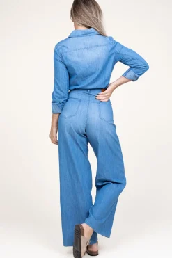 Shop Kocca Cotton Denim Jumpsuit Rodriguez | Blue... | | Little Soho