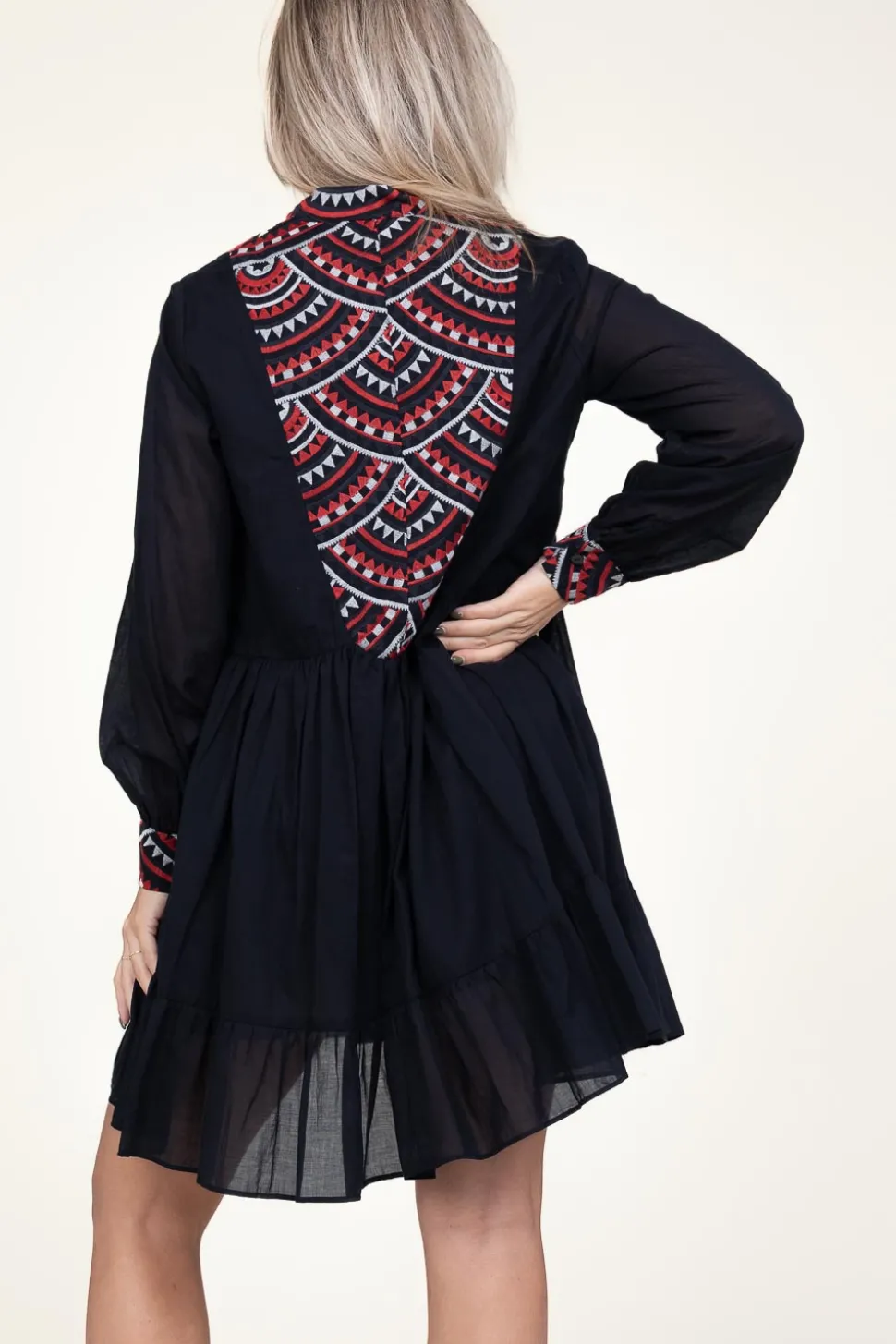 Sale Greek Archaic Kori Cotton Dress Alexa | Black... | | Little Soho