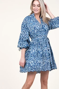 Discount Ibana Cotton Dress With Print Dounya | Blue... | | Little Soho