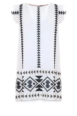 Store Kocca Cotton Embroidery Dress Bettina | Black & White... | | Little Soho