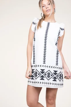 Store Kocca Cotton Embroidery Dress Bettina | Black & White... | | Little Soho