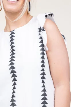 Store Kocca Cotton Embroidery Dress Bettina | Black & White... | | Little Soho