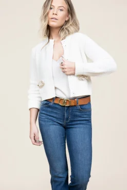 Hot Twinset Cotton Knitted Cardigan Lola | Natural... | | Little Soho