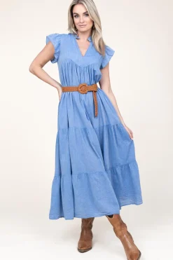 Cheap Devotion Cotton Maxi Dress Erietta | Blue... | | Little Soho